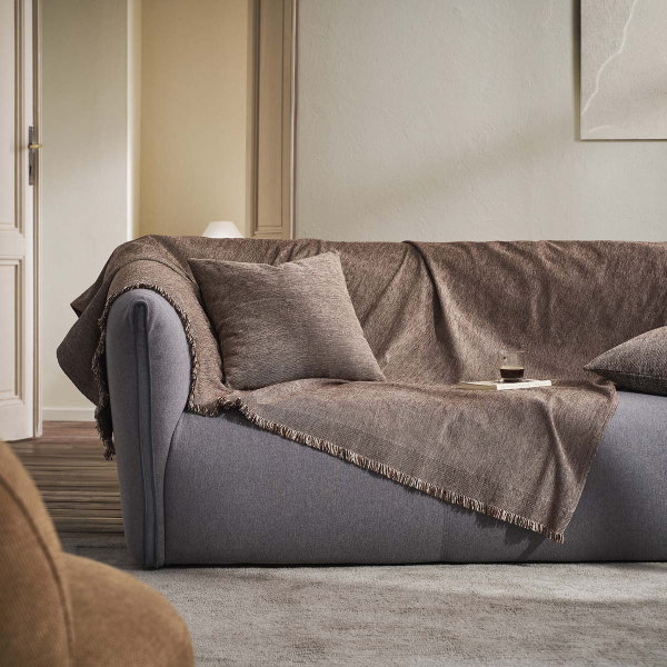 Ριχτάρι Καναπέ Τριθέσιου (180x310) Gofis Home Valkyrie Leather Brown 234/22