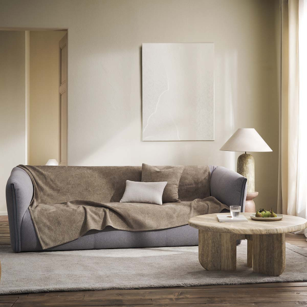 Ριχτάρι Καναπέ Διθέσιου Βελουτέ (180x250) Gofis Home Nimbus Taupe 447/22
