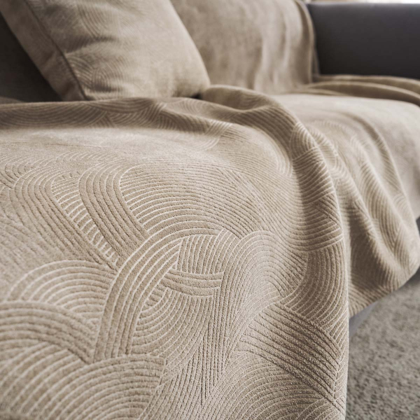 Ριχτάρι Καναπέ Διθέσιου Βελουτέ (180x250) Gofis Home Nimbus Warm Beige 447/39