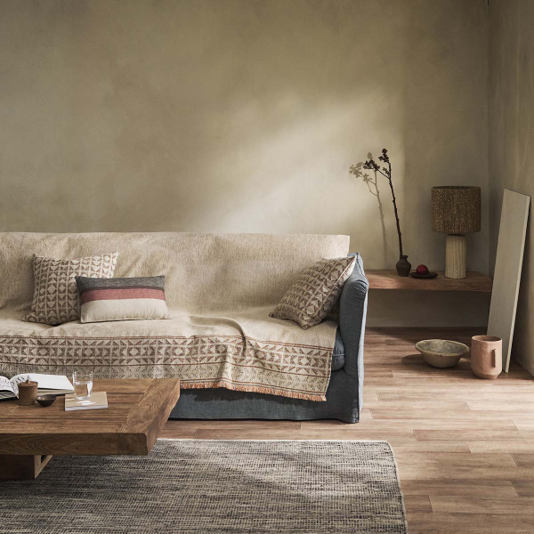 Ριχτάρι Καναπέ Τριθέσιου (180x310) Gofis Home Indira Grain Beige 258/04