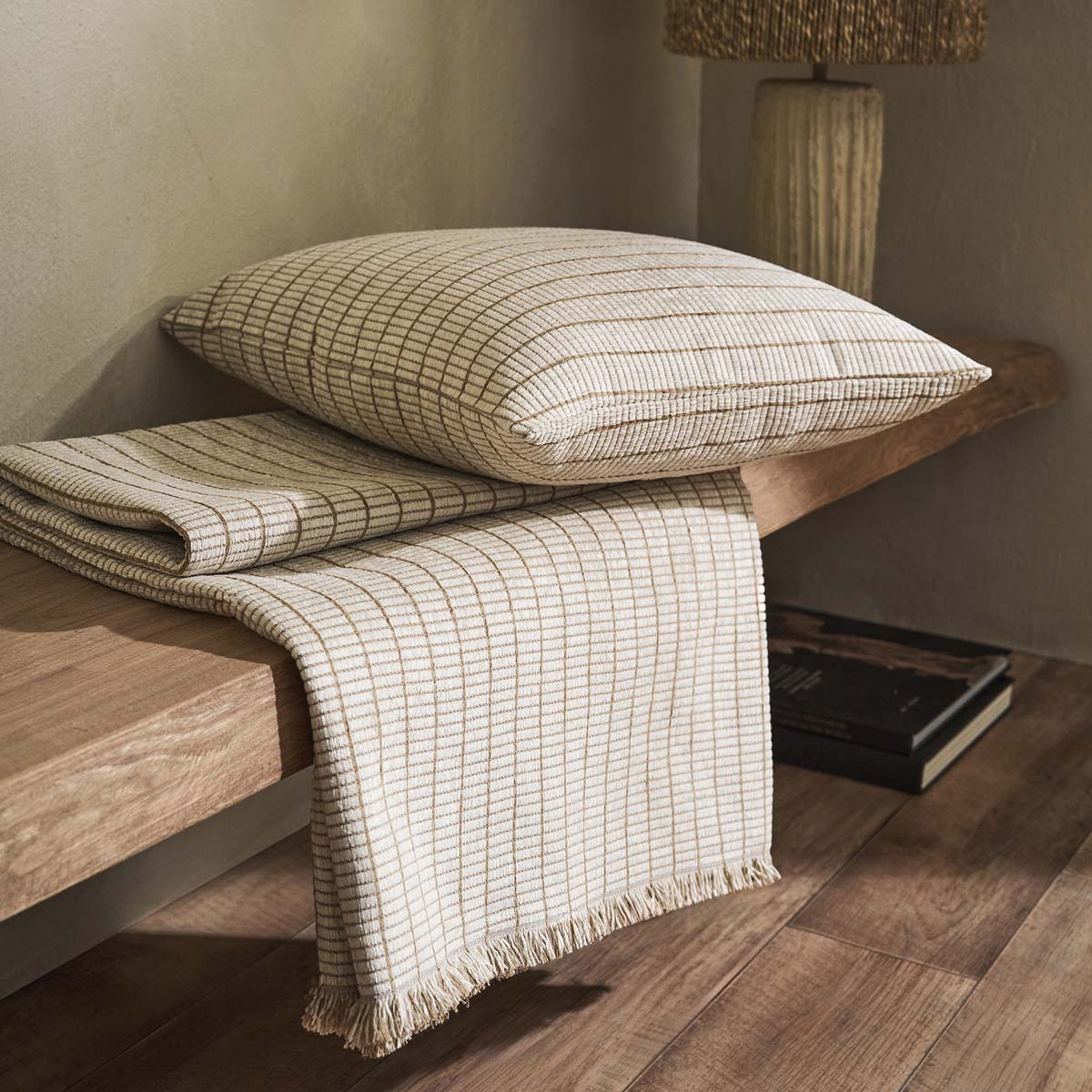 Ριχτάρι Καναπέ Τετραθέσιου (180X350) Gofis Home Thyra Grain Beige 273 04 Λευκά Είδη Σαλονιού Ριχτάρια Spitishop
