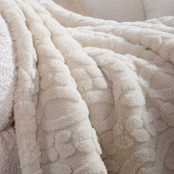 Κουβέρτα Καναπέ Fleece (130x180) Nef-Nef Homeware Germain Ecru