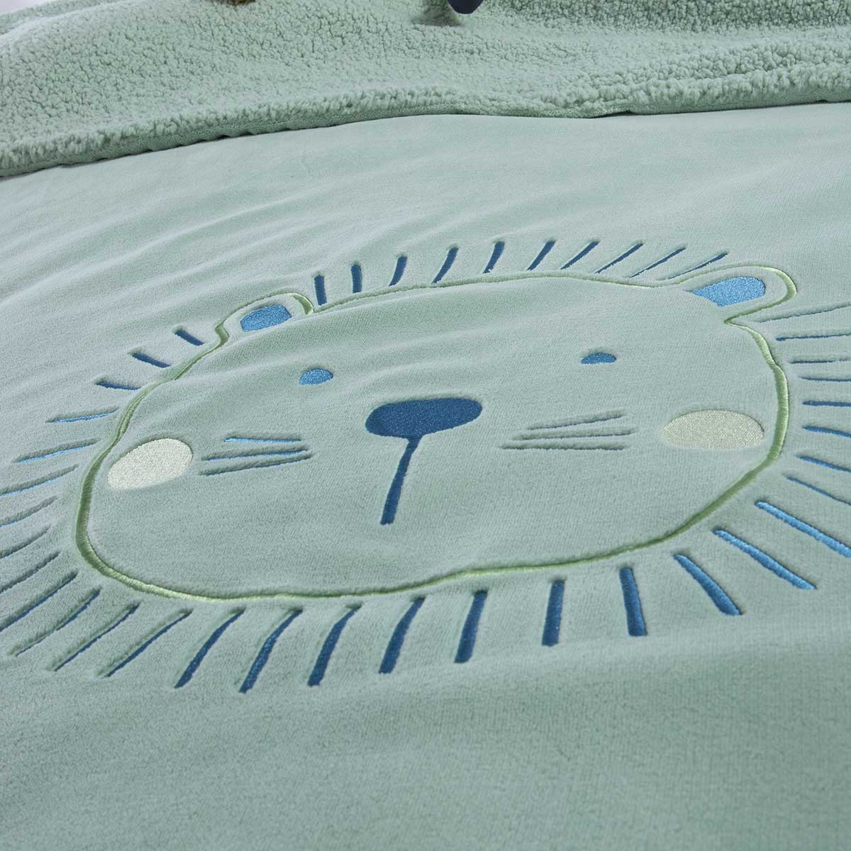 Κουβέρτα Fleece Κούνιας με Γουνάκι (130X180) Nef-Nef Homeware Junior Jungle Combo Home Βρεφικά Προίκα Μωρού Κουβέρτες Βρεφικές Spitishop
