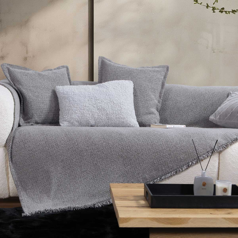 Ριχτάρι Καναπέ Διθέσιου (170x250) Nef-Nef Homeware Brooklyn Silver