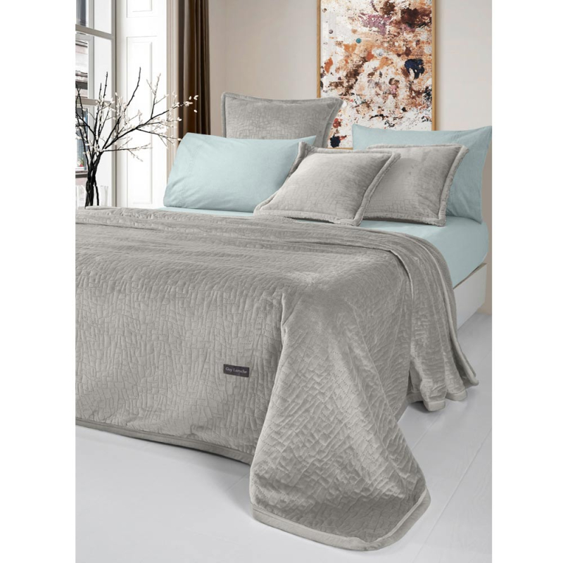 Κουβερλί Βελουτέ Υπέρδιπλο Με Γουνάκι (220x240) + Διακοσμητική Μαξιλαροθήκη (Σετ) Guy Laroche Bolzano Vison