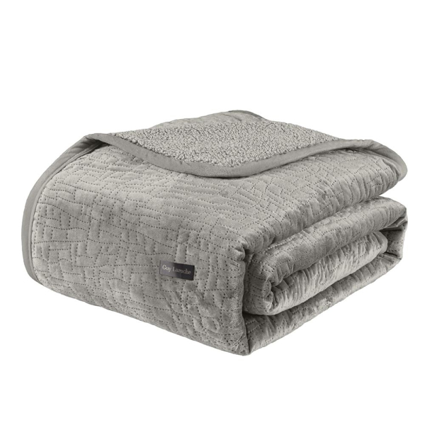 Κουβερλί Βελουτέ Μονό Με Γουνάκι (160x220) + Διακοσμητική Μαξιλαροθήκη (Σετ) Guy Laroche Bolzano Vison