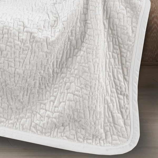 Διακοσμητικό Ριχτάρι Βελουτέ (130x170) + Διακοσμητική Μαξιλαροθήκη Guy Laroche Bolzano Ivory