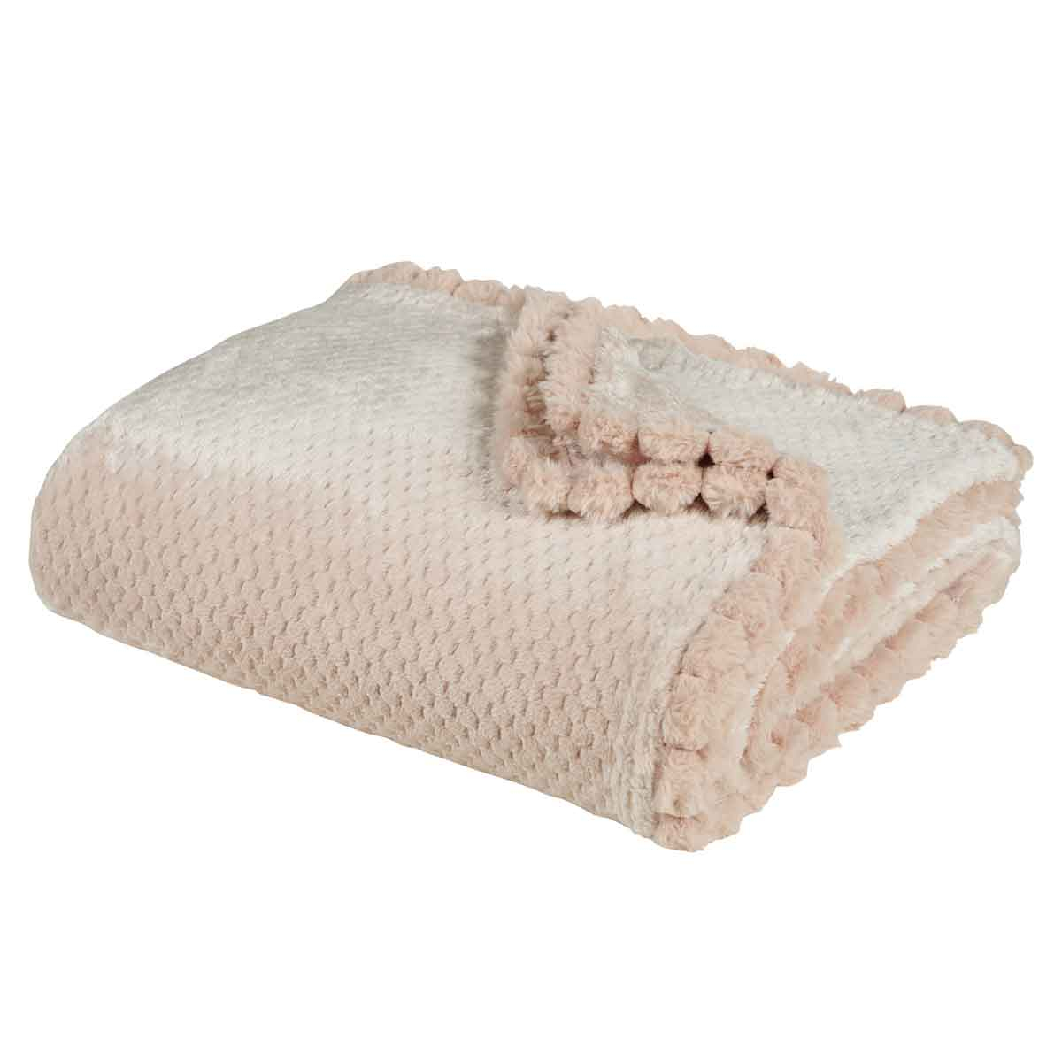 Κουβέρτα Καναπέ Fleece (130X170) Das Home 1185 Pink Λευκά Είδη Σαλονιού Κουβέρτες Spitishop