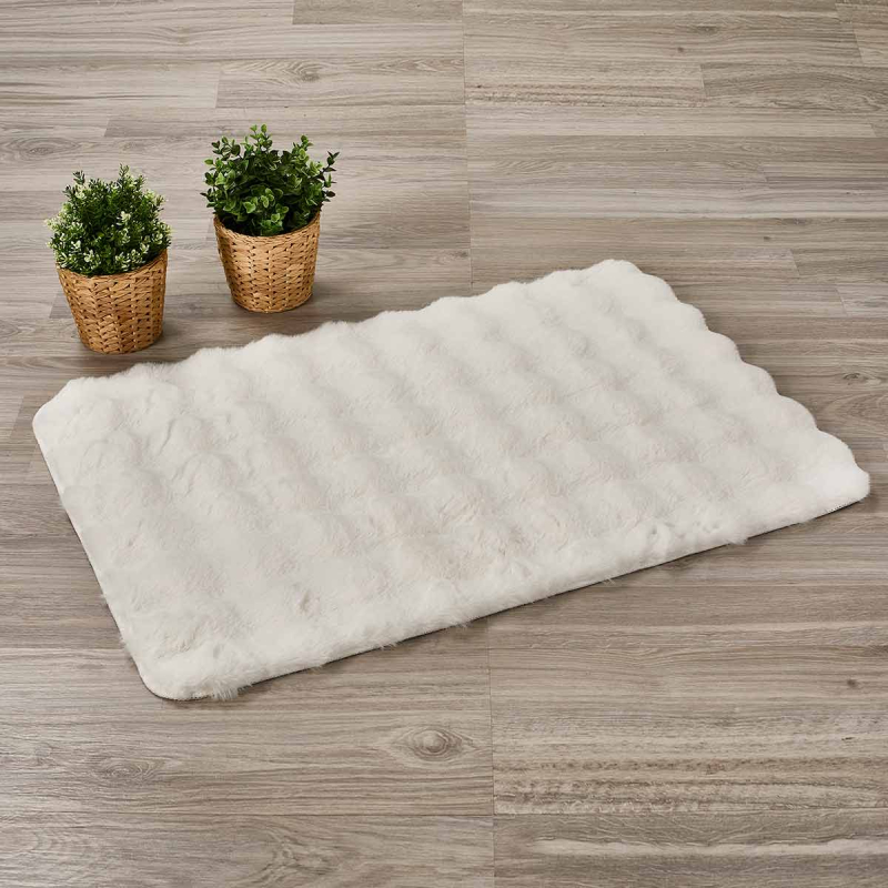 Χαλί Γούνινο (120x170) Whitegg Pat35-5 White