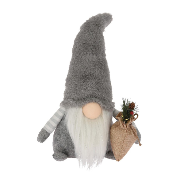 Χριστουγεννιάτικο Διακοσμητικό Με Led (21x14x38) K-M Gnome Grey AQS000850