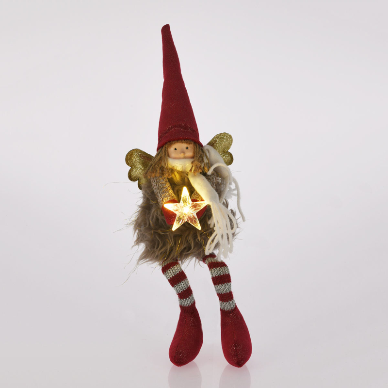 Χριστουγεννιάτικο Διακοσμητικό Με Led (9x11x37) K-M Angel Red AQS000890