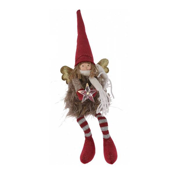 Χριστουγεννιάτικο Διακοσμητικό Με Led (9x11x37) K-M Angel Red AQS000890