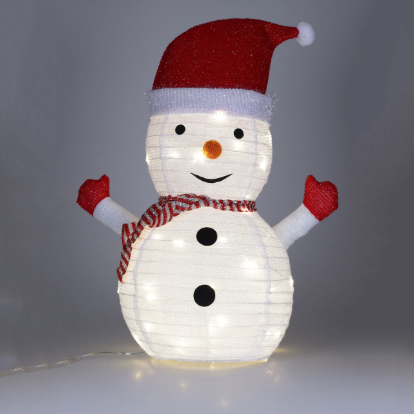 Χριστουγεννιάτικος Χιονάνθρωπος Με Led & Χρονοδιακόπτη (58x34x68) K-M AZX100020