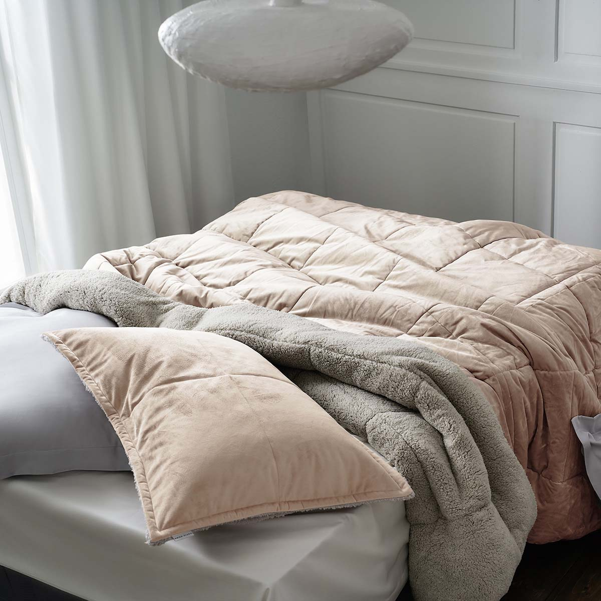 Κουβερτοπάπλωμα Υπέρδιπλο (235X245) Gofis Home Teddy Pearl Salmon 407 23 Λευκά Είδη Κρεβατοκάμαρας Παπλώματα Υπέρδιπλα Διπλά Spitishop