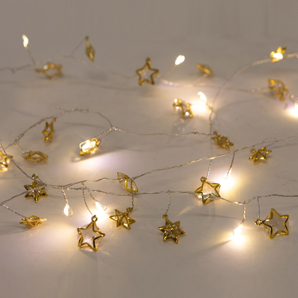 Διακοσμητική Γιρλάντα Μπαταρίας Με 20 Mini LED Φωτάκια Eurolamp 600-03342