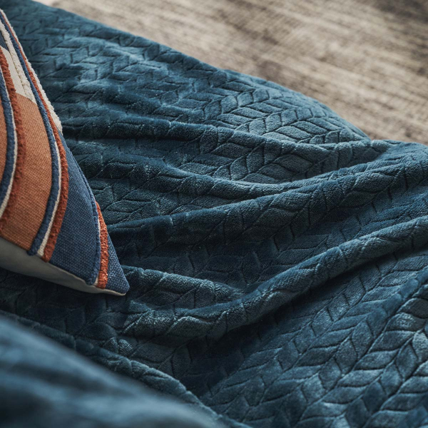 Ριχτάρι Πολυθρόνας Fleece (190x190) Gofis Home Julien Marine Blue 114/01