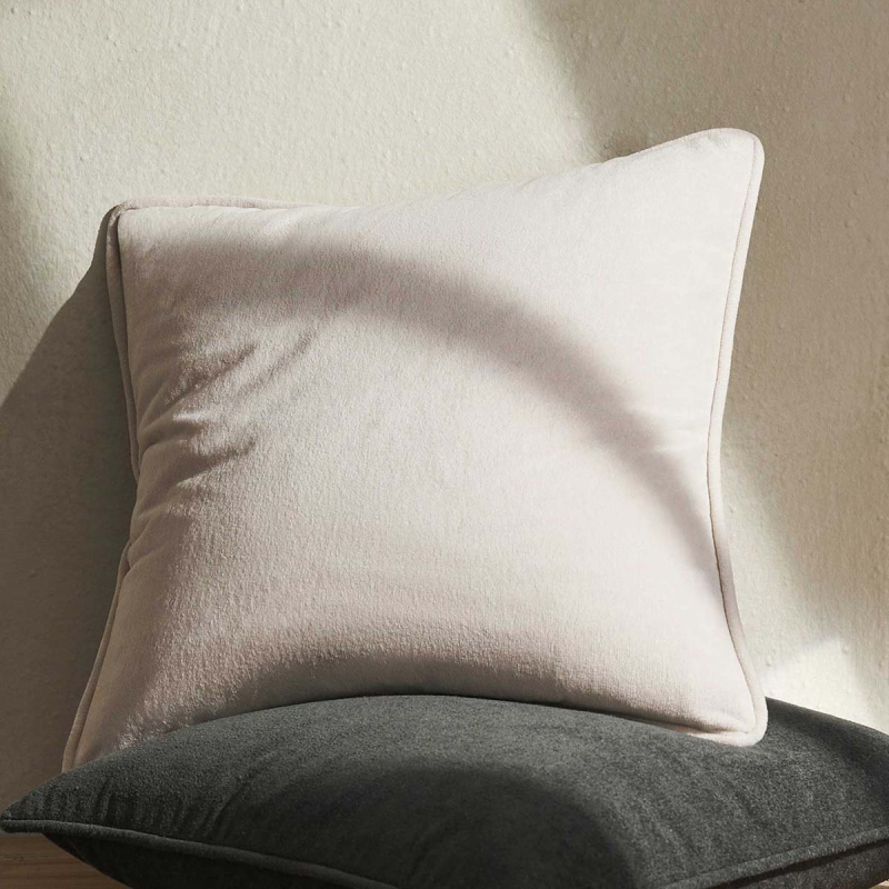 Διακοσμητική Μαξιλαροθήκη Βελουτέ (43x43) Gofis Home Ernesta Beige 137/05