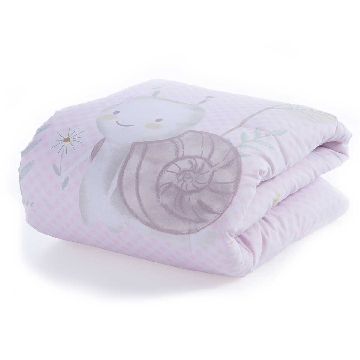 Πάπλωμα Κούνιας (110X140) 2 Όψεων Nef-Nef Homeware Baby Cute Snail Home Βρεφικά Προίκα Μωρού Παπλώματα Spitishop
