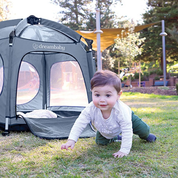Πάρκο Με Κάλυμμα UV Dreambaby Blue/Gray BR78585