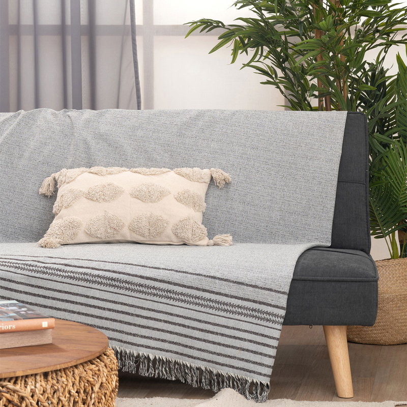 Ριχτάρι Καναπέ Διθέσιου (180x250) Palamaiki Stripy Black