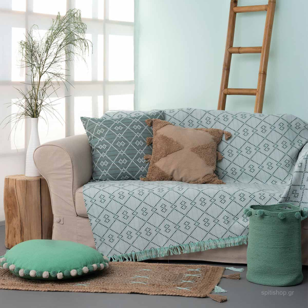 Ριχτάρι Καναπέ Τετραθέσιου 2 Όψεων (180x320) Palamaiki Tradi Mint