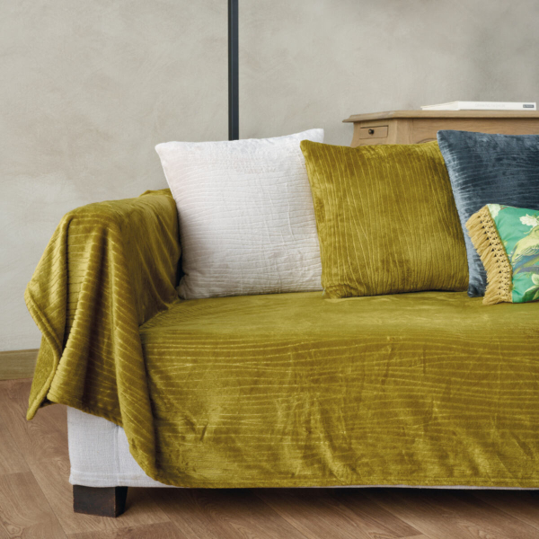 Ριχτάρι Καναπέ Διθέσιου Fleece (180x250) Kentia Versus Kameron 36 Olive