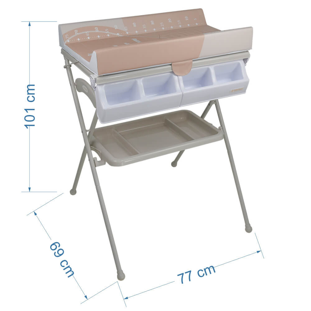 Μπανάκι - Αλλαξιέρα Μωρού Bebe Stars Coolness Leaf Mocha 15-182 Home Βρεφικά Φροντίδα & Περιποίηση Μπανάκια Spitishop
