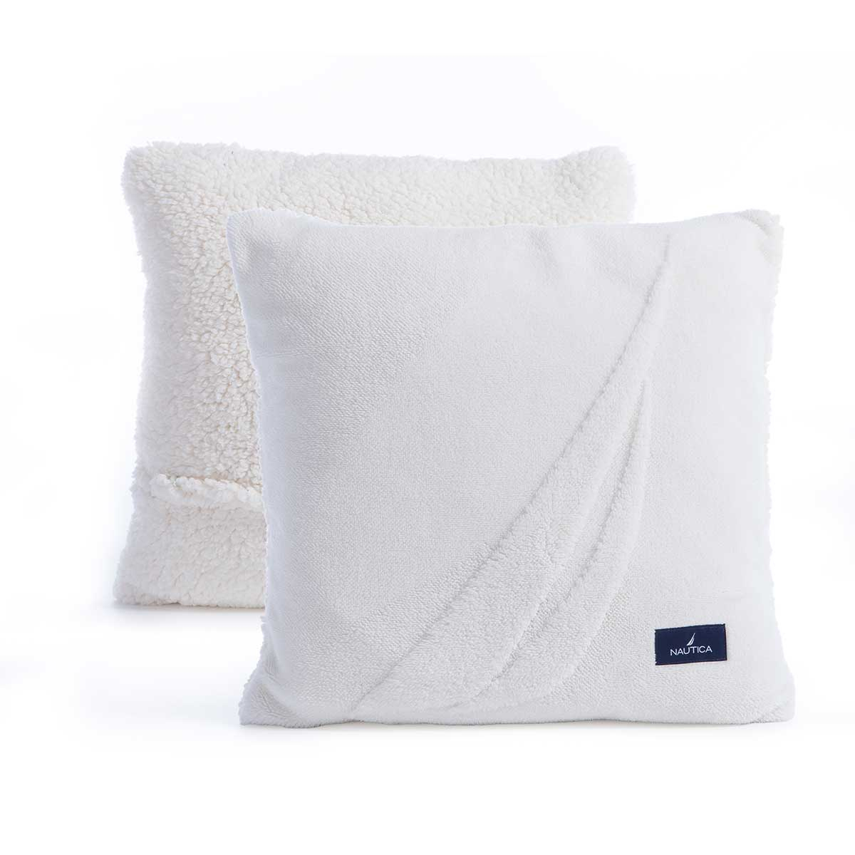 Διακοσμητικό Μαξιλάρι Fleece 2 Όψεων (45X45) Nautica By Nef-Nef Homeware Nau Coast Ecru Home Λευκά Είδη Κρεβατοκάμαρας Διακοσμητικά Μαξιλάρια 