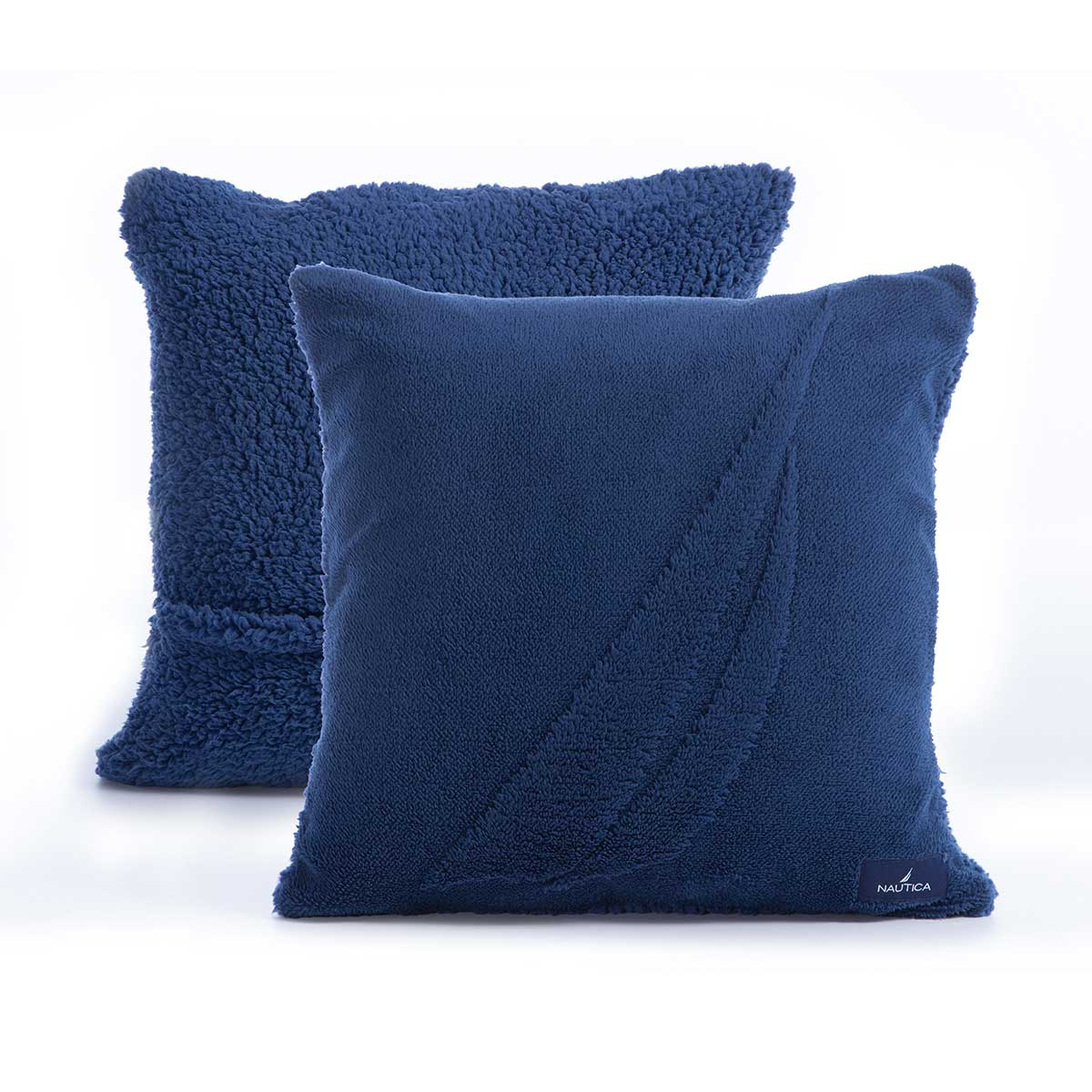 Διακοσμητικό Μαξιλάρι Fleece 2 Όψεων (45X45) Nautica By Nef-Nef Homeware Nau Coast True Navy Home Λευκά Είδη Κρεβατοκάμαρας Διακοσμητικά Μαξιλάρια 