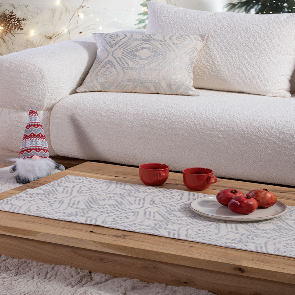 Nef - Nef Homeware Τραβέρσα (45x150) Nef-Nef Homeware Glam Silver