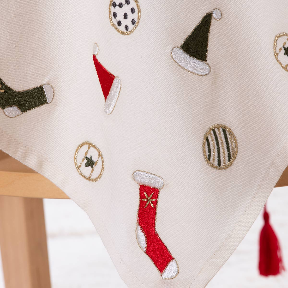 Χριστουγεννιάτικο Καρέ (100X100) Nef-Nef Homeware Christmas Is All Around Home Χριστουγεννιάτικα Spitishop
