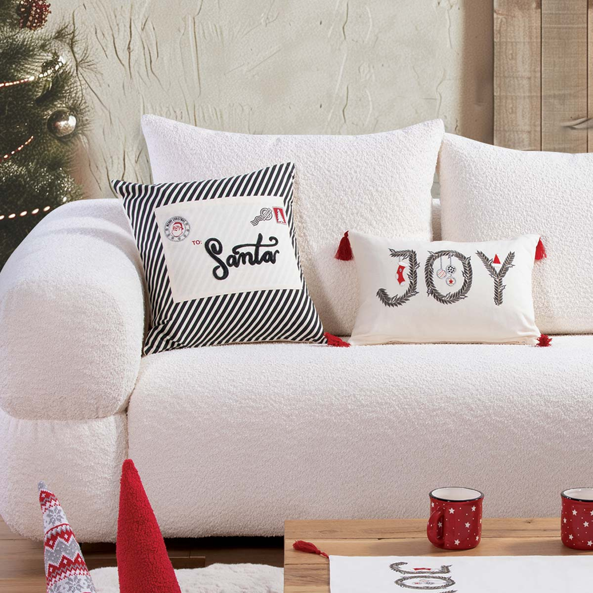 Χριστουγεννιάτικο Μαξιλάρι (45X45) Nef-Nef Homeware Christmas Is All Around Home Χριστουγεννιάτικα Μαξιλάρια Spitishop