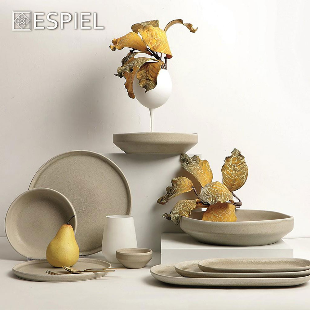 Πιατέλα Σερβιρίσματος Οβάλ (34X18X2 5) Espiel Noah Beige Tap107K1 Home Είδη Spitishop