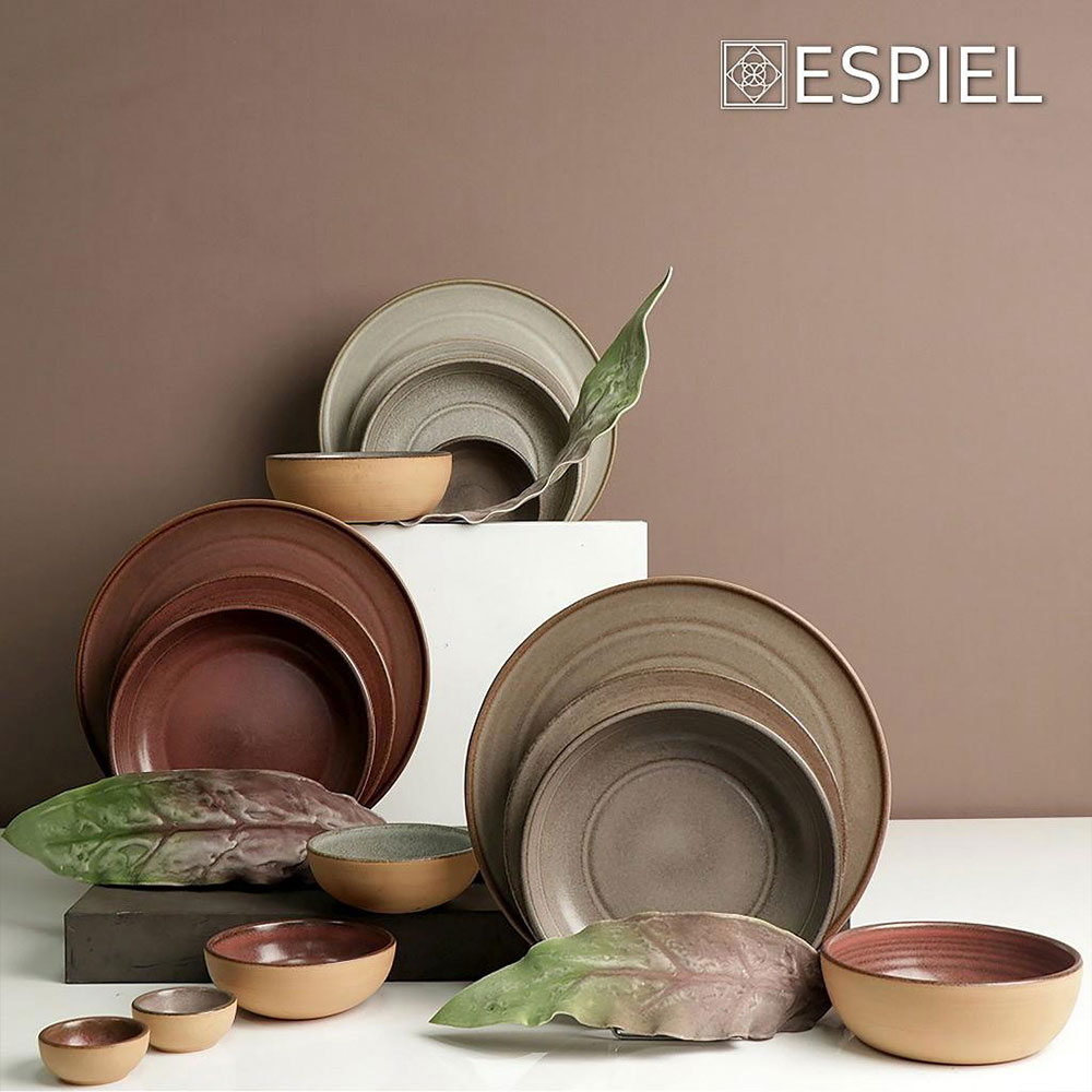 Πιάτο Φαγητού Βαθύ (Φ20 7) Espiel Calabria Beige Rep110K4 Home Είδη Σερβιρίσματος Σερβίτσια Πιάτων & Σετ Πιάτα Spitishop