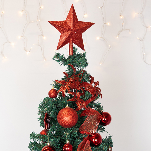 Χριστουγεννιάτικα Στολίδια Με Κορυφή (Σετ 120τμχ) Eurolamp 600-46515