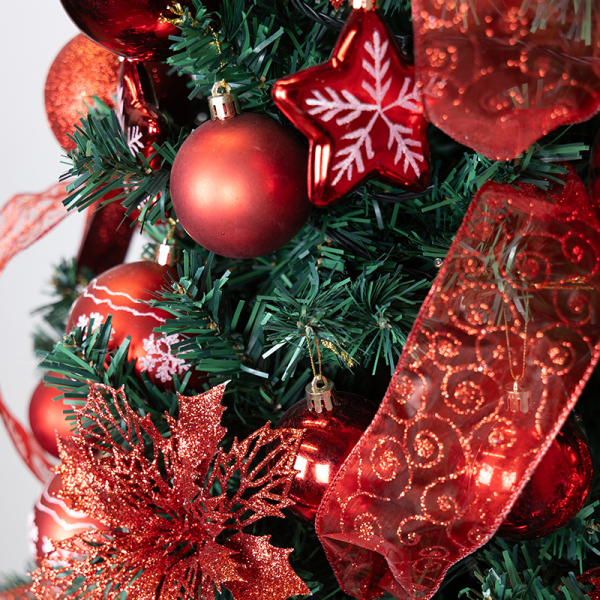 Χριστουγεννιάτικα Στολίδια Με Κορυφή (Σετ 120τμχ) Eurolamp 600-46515