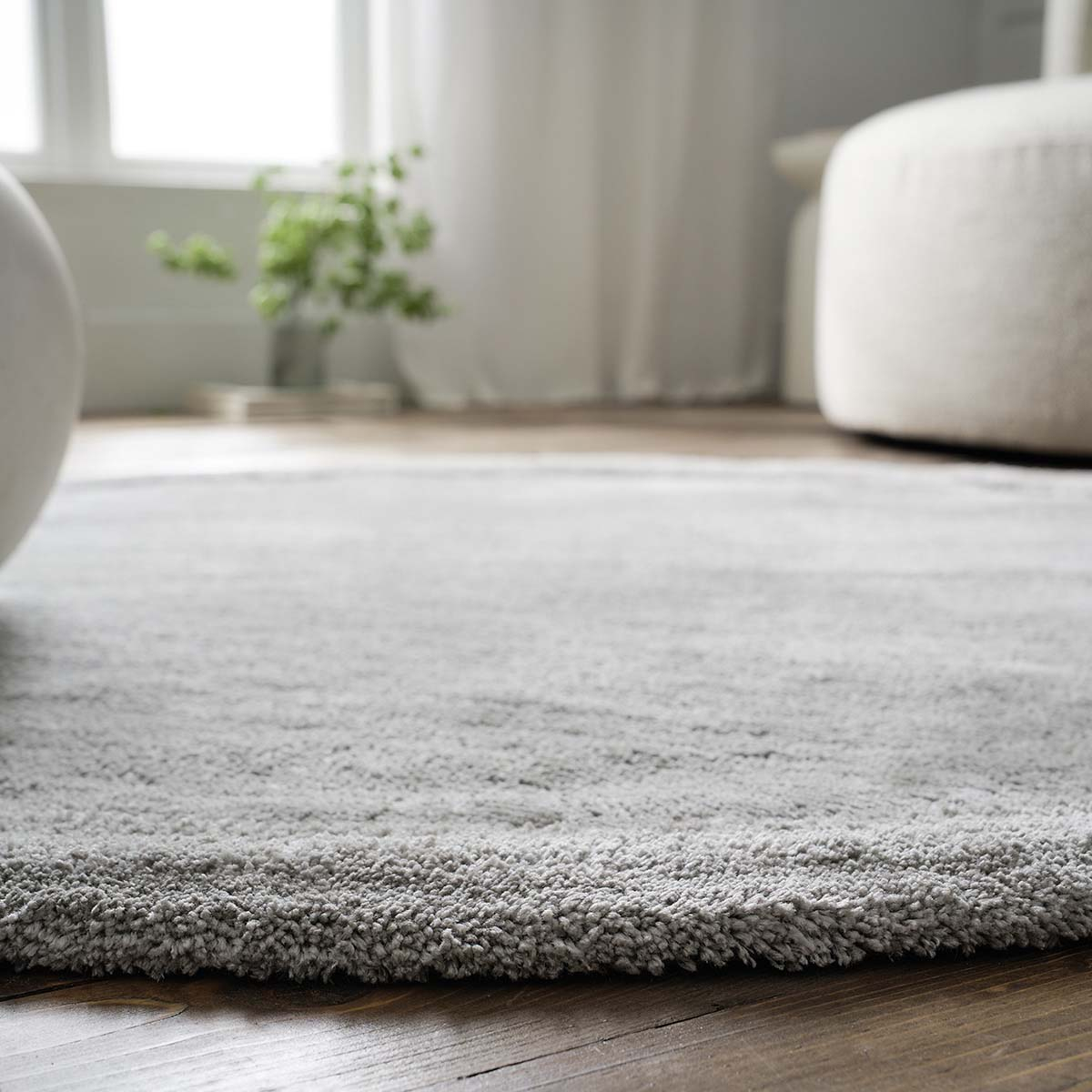Στρογγυλό Χαλί (Φ150) Gofis Home Heaven Cloud Grey 802 48 Χαλιά Σαλονιού Spitishop