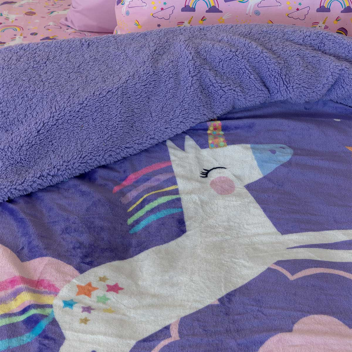Κουβέρτα Fleece Μονή με Γουνάκι (160X220) Palamaiki Sw102 Home Παιδικά Λευκά Είδη Παιδικές Κουβέρτες Spitishop