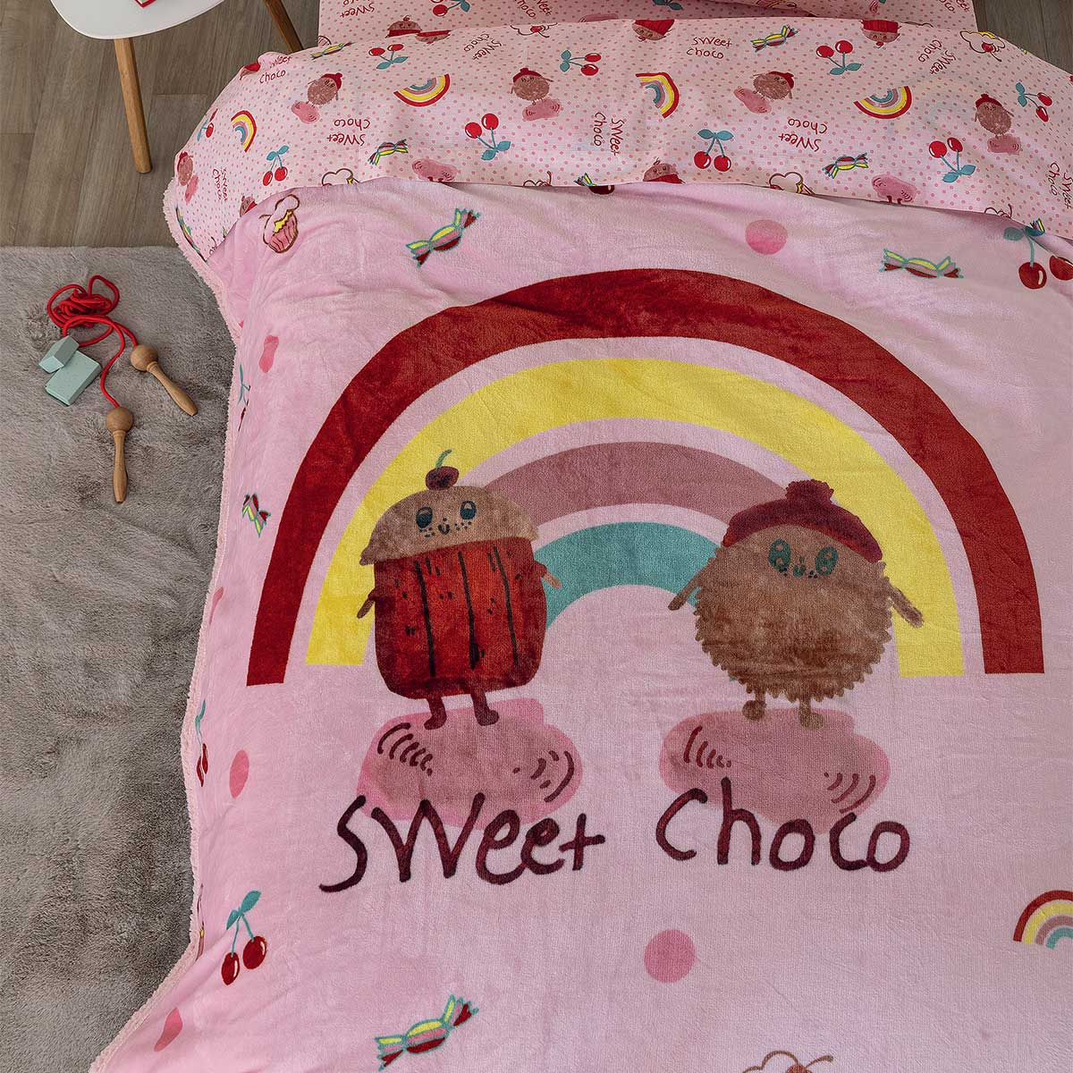 Κουβέρτα Fleece Μονή με Γουνάκι (160X220) Palamaiki Sw103 Home Παιδικά Λευκά Είδη Παιδικές Κουβέρτες Spitishop
