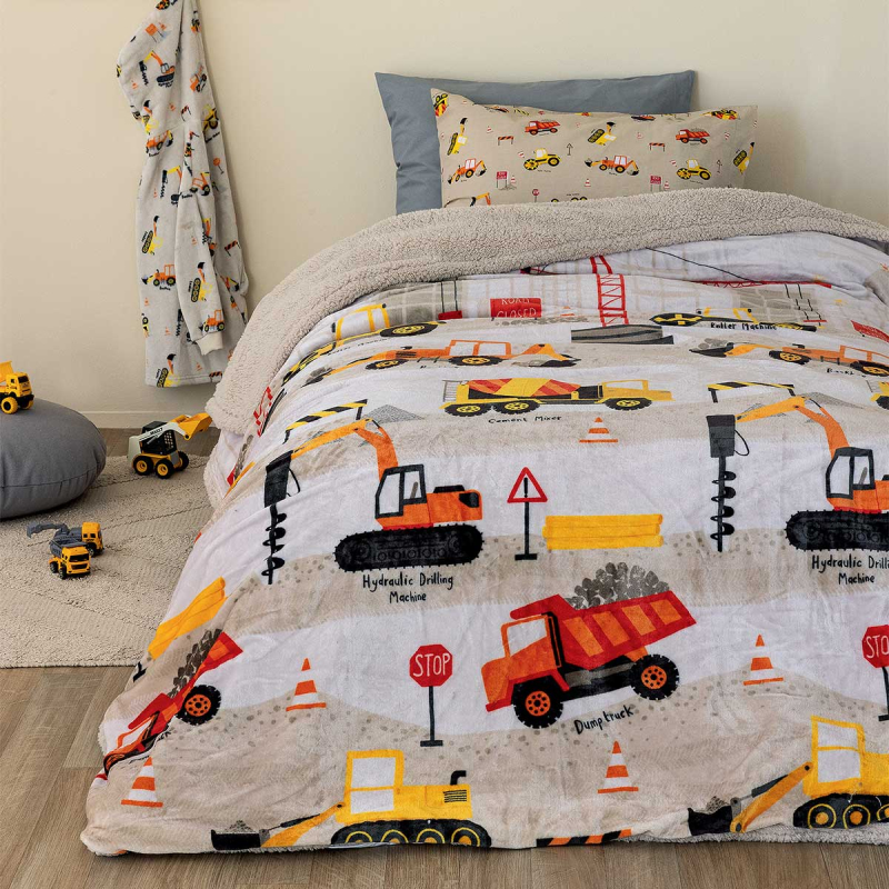 Κουβέρτα Fleece Μονή Με Γουνάκι (160x220) Palamaiki SW101