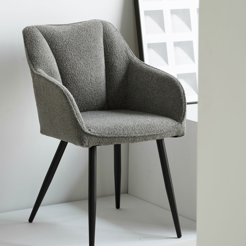 Καρέκλα Τραπεζαρίας (57x61x85) Spitishop Cadair Bukle Grey