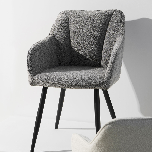 Καρέκλα Τραπεζαρίας (57x61x85) Spitishop Cadair Bukle Grey