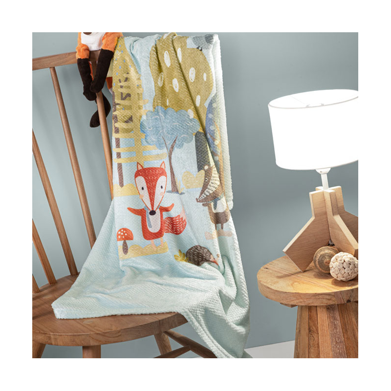 Κουβέρτα Fleece Μονή (160x220) Saint Clair Ultra Soft Timber Mint