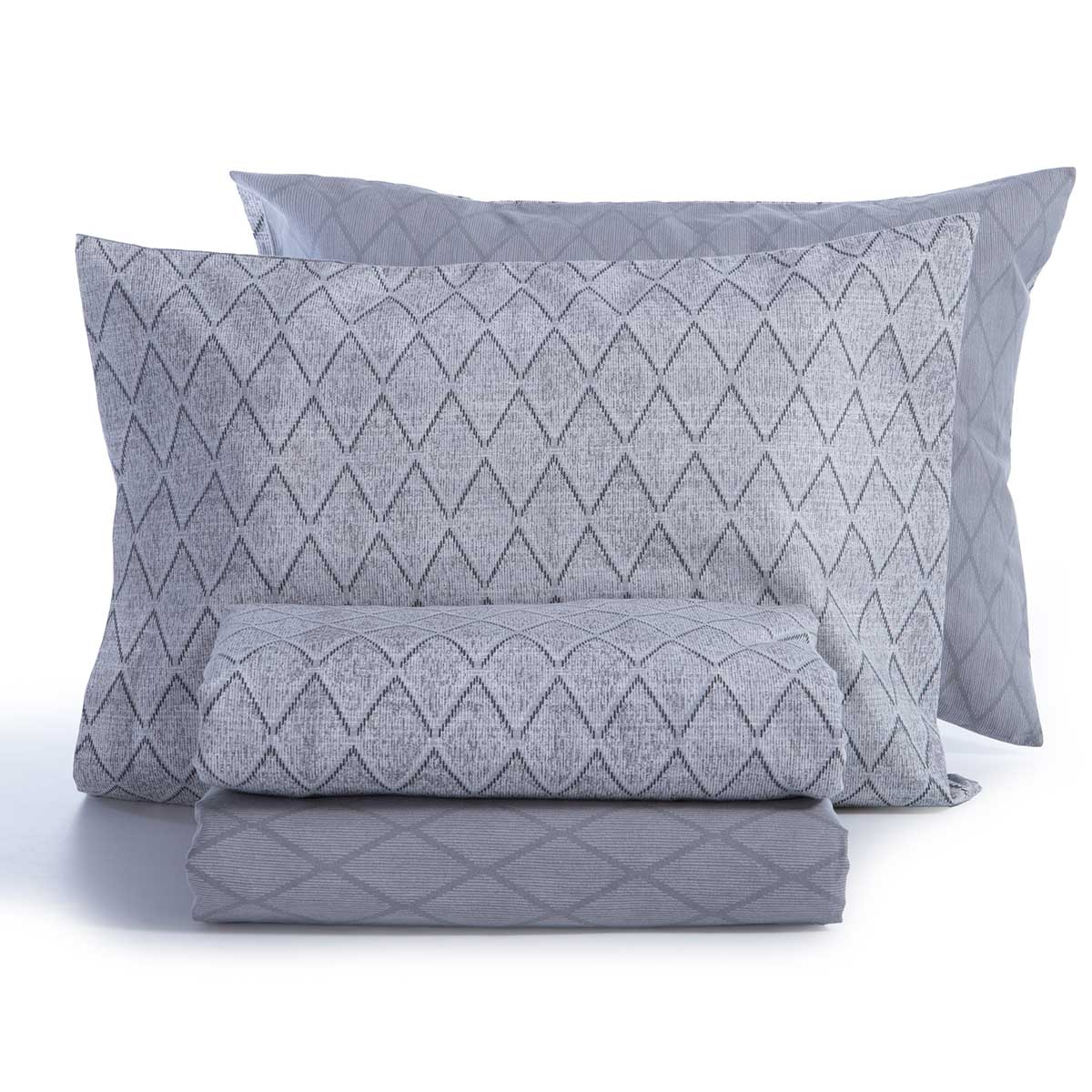 Φανελένια Σεντόνια Μονά (Σετ) Nef-Nef Homeware Flannel Torredo Grey Home Λευκά Είδη Κρεβατοκάμαρας Spitishop