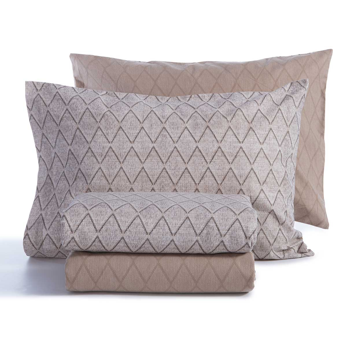 Φανελένια Σεντόνια Μονά (Σετ) Nef-Nef Homeware Flannel Torredo Beige Home Λευκά Είδη Κρεβατοκάμαρας Spitishop