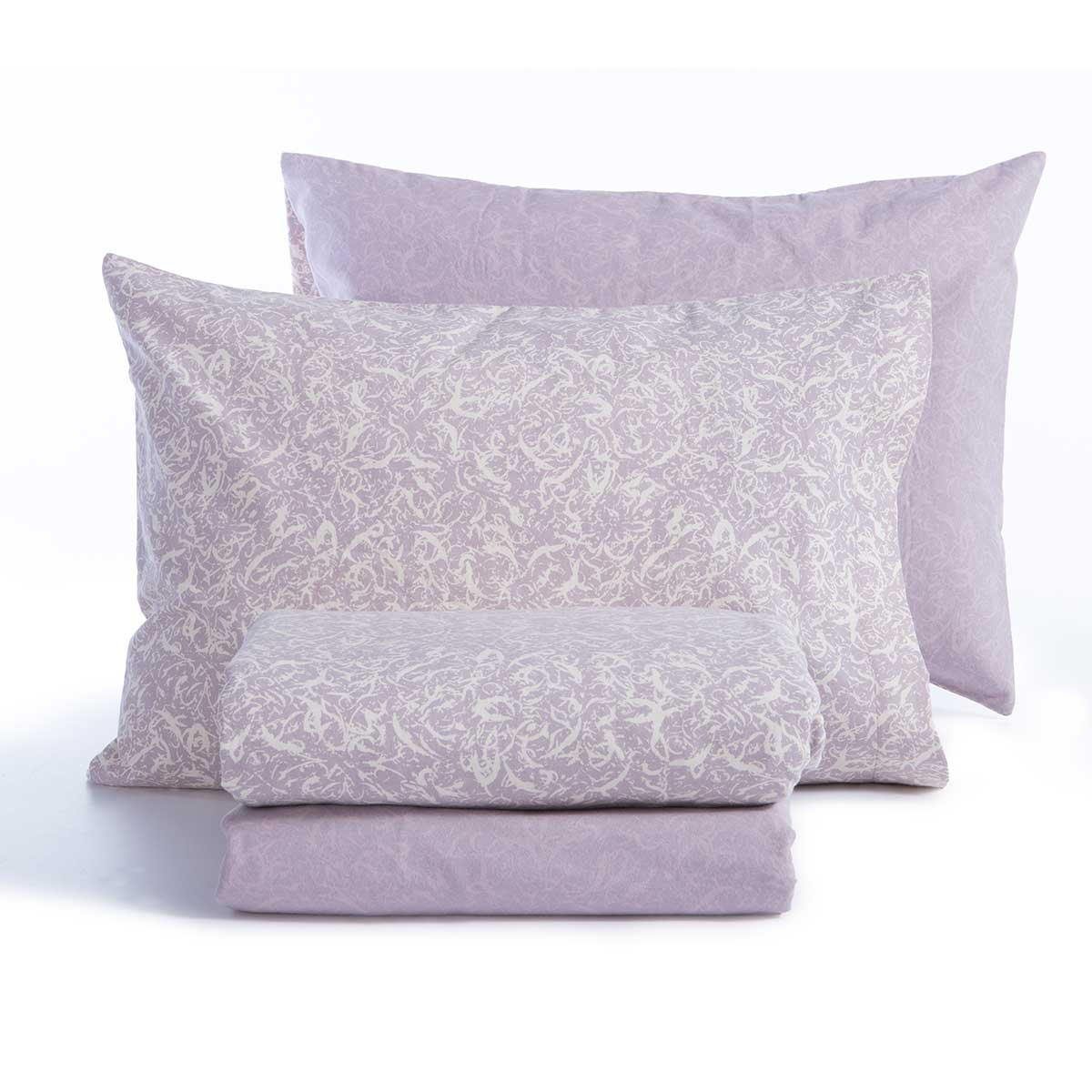 Φανελένια Σεντόνια Μονά (Σετ) Nef-Nef Homeware Flannel Sorial Mauve Home Λευκά Είδη Κρεβατοκάμαρας Spitishop