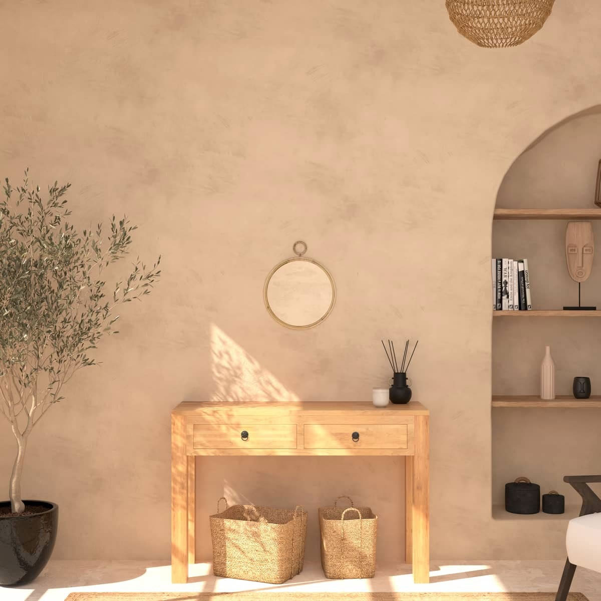 Διακοσμητικός Καθρέφτης Τοίχου (Φ38) A-S Rattan Round 162205 Home Διακόσμηση Καθρέφτες Spitishop