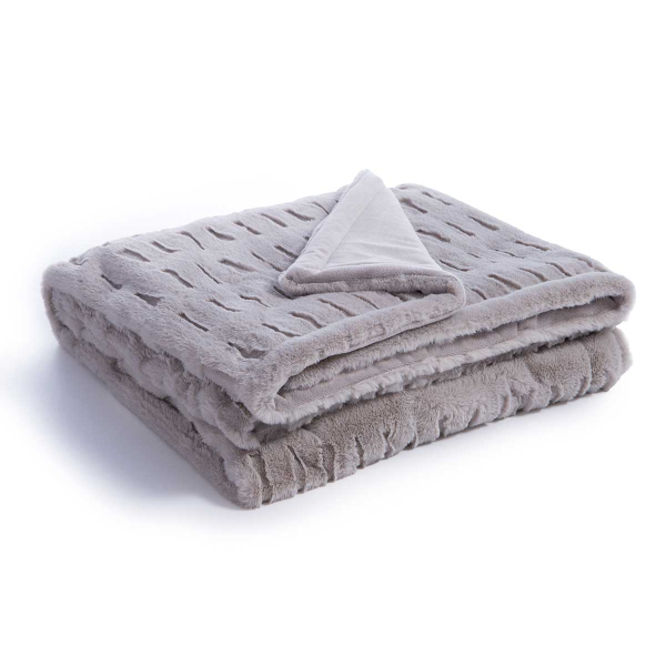 Γούνινη Κουβέρτα Καναπέ (130x180) Nef-Nef Homeware Vivo Greige