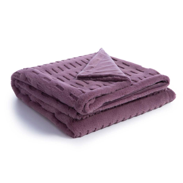 Γούνινη Κουβέρτα Καναπέ (130x180) Nef-Nef Homeware Vivo Orchid