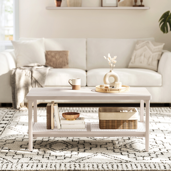 Τραπέζι Σαλονιού Με Ράφι (100x55x45) Vasagle LCT240K66